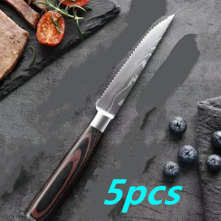 Colore Wooden Handle Steak Knife Stainless Steel Western Cucina Knives Cucina Fruit Knife AliExpress