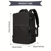 Large Capacity Travel Backpack, Multi-functional Business Trip Bag With Suitcase Sleeve, Nylon Computer Schoolbag Fits 14-inch Laptop HASHTAG