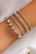 Set of four white rhinestone bracelets - HASHTAG