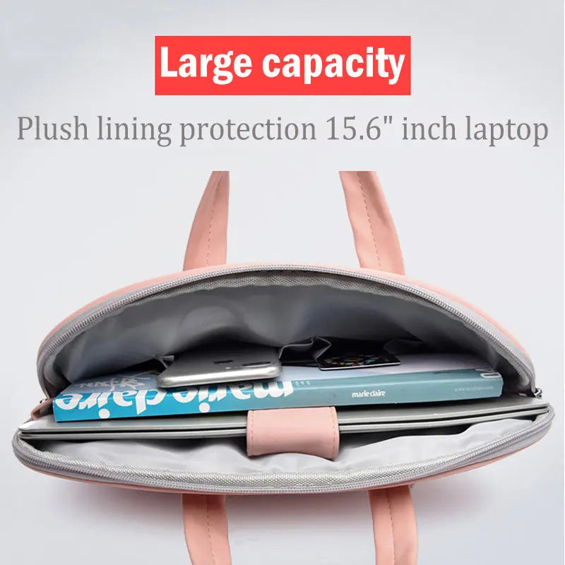 PU Leather Women Laptop Bag Notebook Carrying Case Briefcase For Macbook Air 13.3 14 15.6 Inch Men Handbags Shoulder Mouse Bag AliExpress