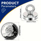 D16~D42mm Strong Suction Salvage Helper, Made of N52 Heavy Rare Earth Material, with Countersunk Hole and Eyebolt Suction metal - My Hashtag Shop