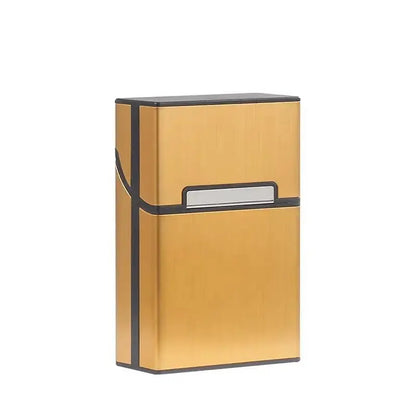 Multifunction Stainless Steel Cigarette Case PU Cigar Storage Box Tobacco Holder 1 PC Card Cases Smoking Accessories - HASHTAG