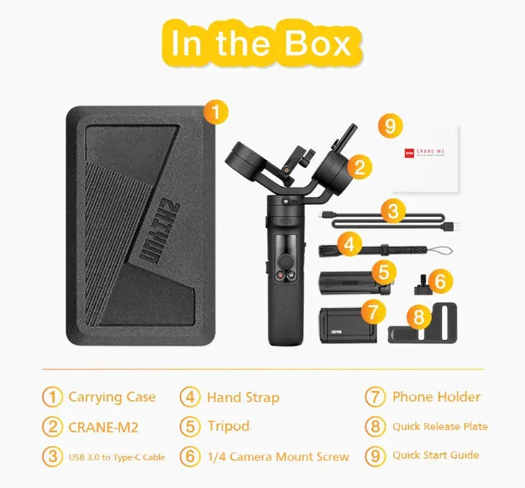 Stabilizzatore anti-vibrazione portatile Zhiyun M2 - My Hashtag Shop