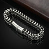 Stainless Steel Braided Double Row Front and Rear Fish Scale Alloy Magnetic Buckle Bracelet with Keel Jewelry New Model HASHTAG
