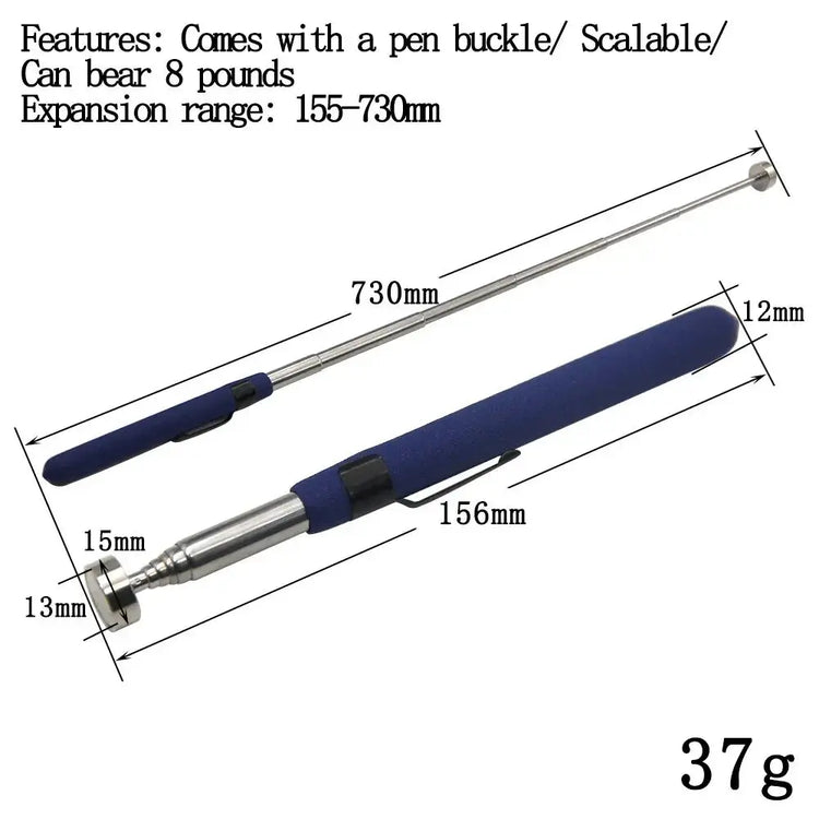 Magnetic Retractable Pickup Suction Iron Rod Portable Multifunctional Extractor Pen Clip Automotive Repair Tools - HASHTAG