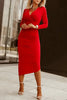 Tight midi dress, red HASHTAG