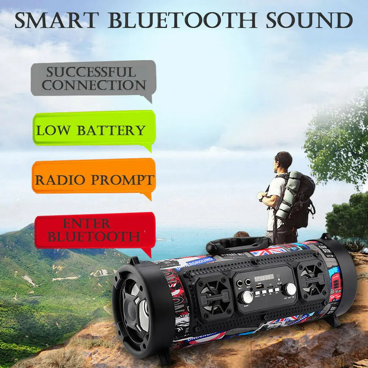 High-power Portable Waterproof Wireless Bluetooth Speaker HASHTAG