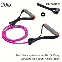 High Quality Latex Resistance Band With Big Handles And Door Anchor, Exercise Bands, Workout Bands, Suitable For Fitness Strength Training, Yoga, Pilates, Home Gym HASHTAG