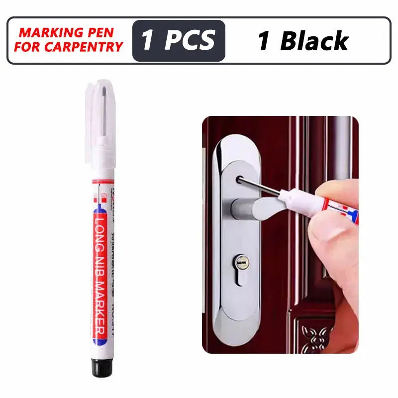 1-40PCS 20mm Deep Hole Long Nib Head Markers For Metal Perforating Pen Waterproof Bathroom Woodworking Decoration Multi-Purpose - My Hashtag Shop