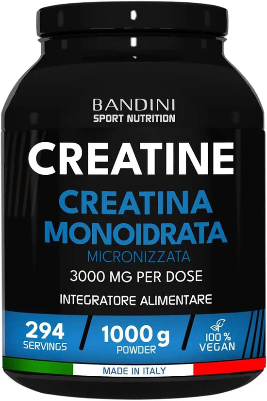 ® Creatina Monoidrata Micronizzata 1Kg/1000G in Polvere Pura E Vegana Al 100% - Integratore Alimentare per Palestra, Sport, Fitness E Pre Workout - a Base Di Creatine Monoidrato