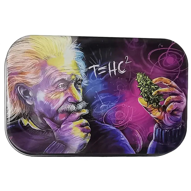 Flip Cap Cigarette Case Rectangle Container Tinplate Box Tobacco Storage Smoking Accessories Jewelry Candy Coin Key Organizer - HASHTAG