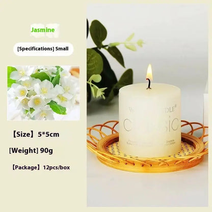 Candle Brilliant Fragrance Smokeless Cylindrical Color Aromatherapy - HASHTAG