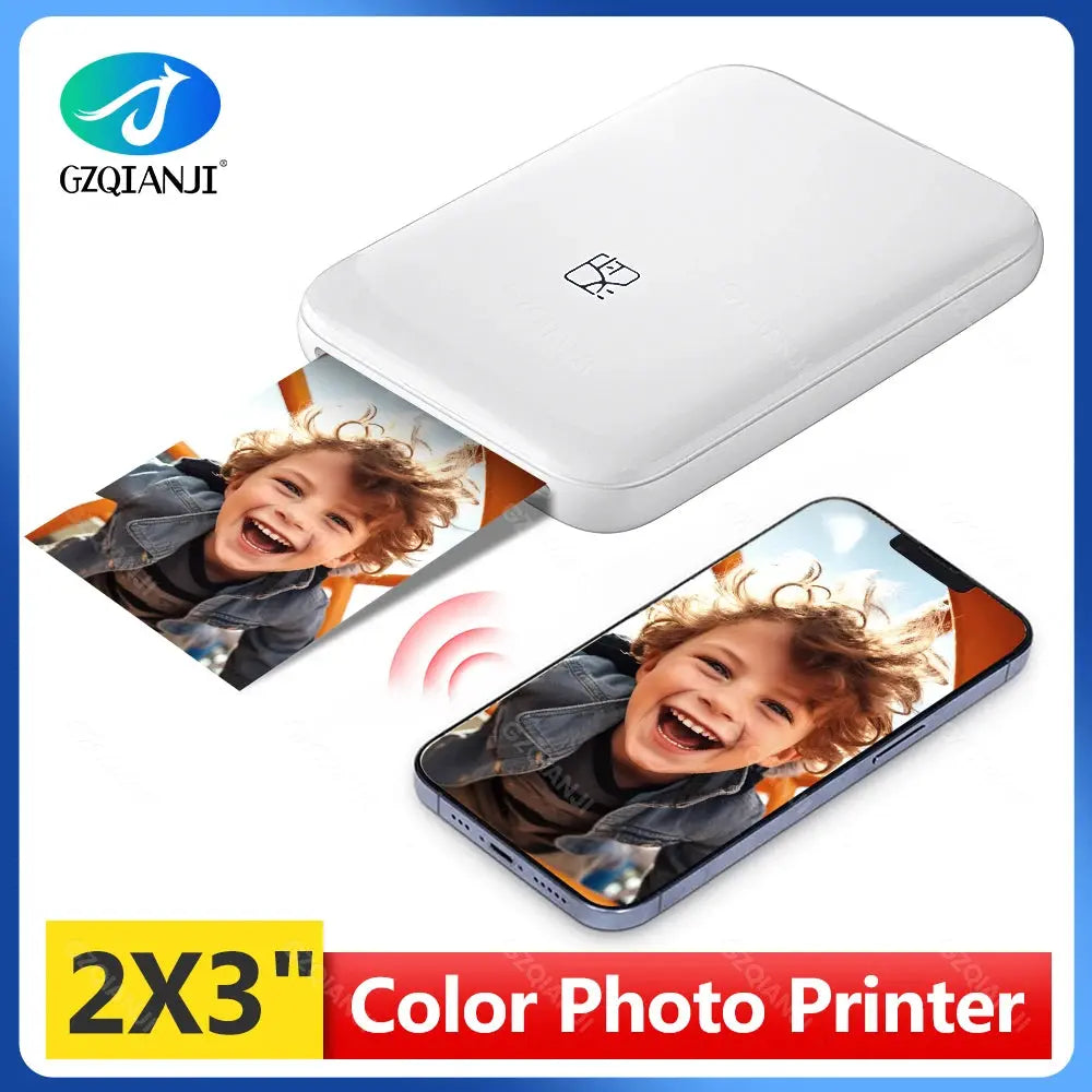 HPRT MT53 Portable Mni Mobile Pocket Printer BT Wireless Photo Printer with Zink Technology 2x3 Inch Color Photo Printer Maker - My Hashtag Shop