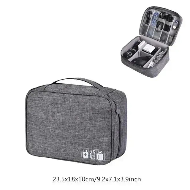 Cable Storage Bag Waterproof Digital Electronic Accessories Organizer Portable Travel Cable Organizer Case for cable Charger HASHTAG