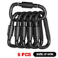 4-6PCS Carabiner Set For Key Camping Survival EDC Outdoor Keychain Clip Alloy Aluminum Tactical Caribiner Hook Karabiners - HASHTAG