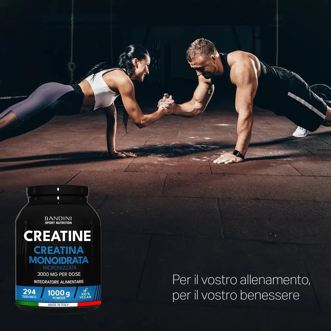 ® Creatina Monoidrata Micronizzata 1Kg/1000G in Polvere Pura E Vegana Al 100% - Integratore Alimentare per Palestra, Sport, Fitness E Pre Workout - a Base Di Creatine Monoidrato