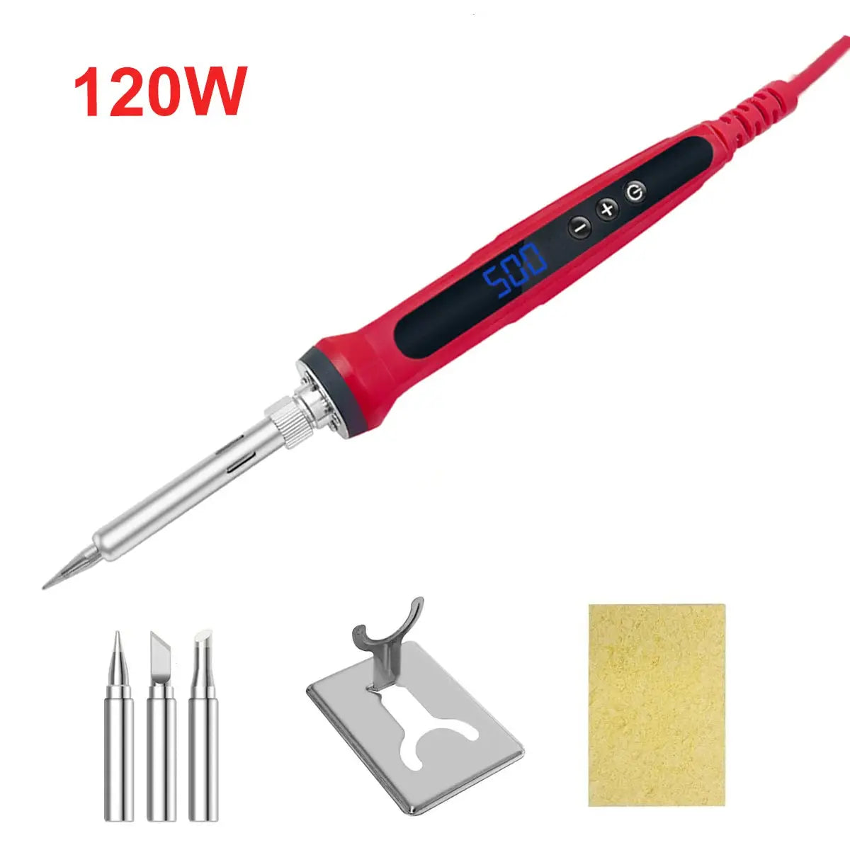 80W Soldering iron kit adjustable temperature LCD solder welding tools Ceramic heater soldering tips Tweezers soldering wire - HASHTAG