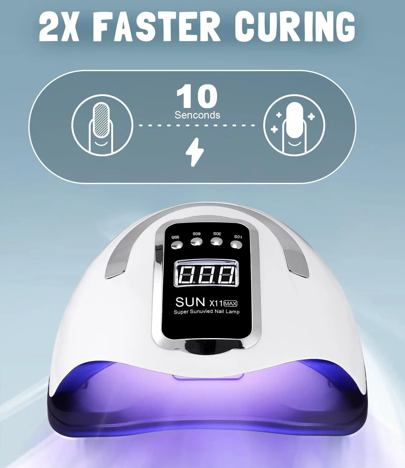 Lampada UV LED Unghie, 280W Professionale 66 Sfere Di Lampada a Leds, Semipermanente Curare Rapidamente Pedicure Fornetto per Tutti I Smalti, Automatico Sensore per Manicure a Casa E in Salone