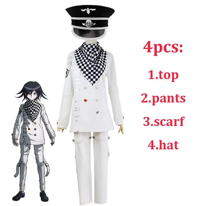 Danganronpa V3 Kokichi Oma Cosplay Costume President Oma Cosplay Wig Cloak Hat Halloween Carnival Party Uniforms Costumes Wigs