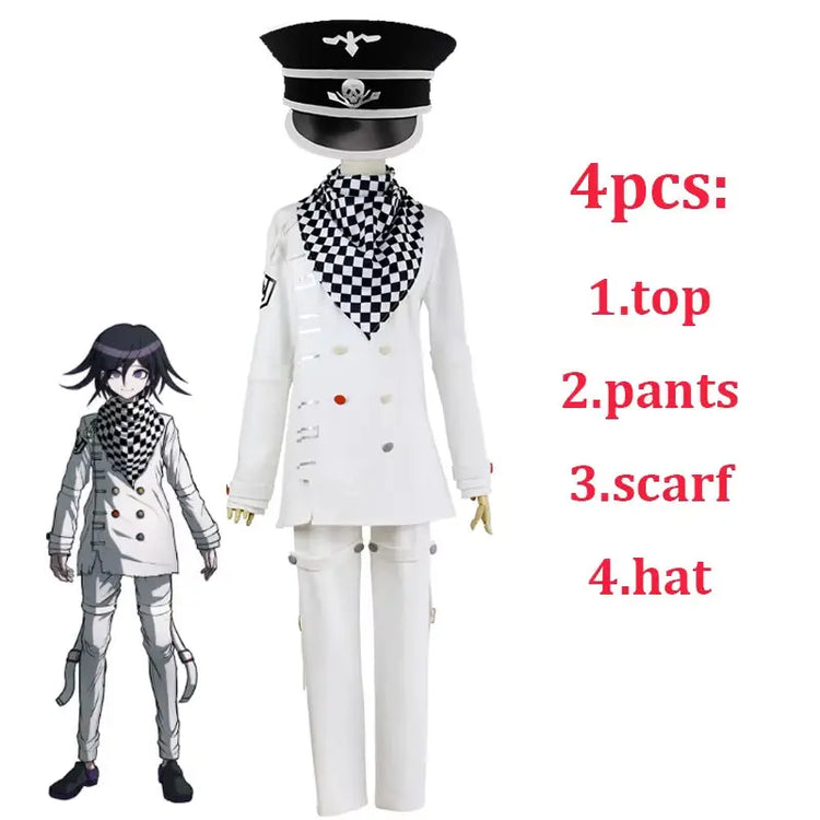 Danganronpa V3 Kokichi Oma Cosplay Costume President Oma Cosplay Wig Cloak Hat Halloween Carnival Party Uniforms Costumes Wigs