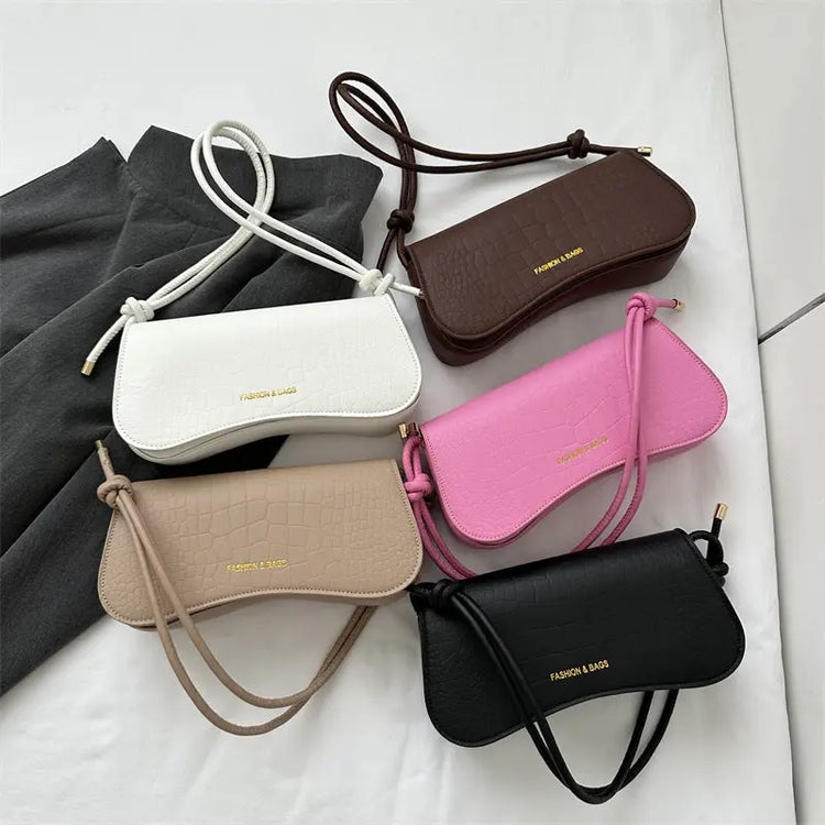 Summer Minimalist PU Underarm Bag Chic Solid Color Square Shoulder Purse Versatile Crossbody Tote For Women Elegant Office-2