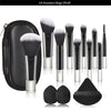 10 black mini Makeup brush Travel Portable Makeup Tool Makeup Puff - Palm Brush Professional Makeup tool set HASHTAG