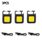 Super Bright MINI COB Keychain Flashlight Charging Lamp Camping Lights with Magnet 3 Lighting Modes for Camping Home