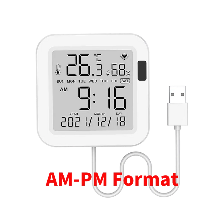 Smart Thermometer hygrometer Tuya WiFi Temperature and Humidity Sensor With Backlight APP Remote Control Work with Tuya Alexa - My Hashtag Shop