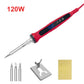 80W Soldering iron kit adjustable temperature LCD solder welding tools Ceramic heater soldering tips Tweezers soldering wire
