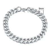 Vnox Mens Simple 3-11mm Stainless Steel Curb Cuban Link Chain Bracelets for Women Unisex Wrist Jewelry Gifts HASHTAG