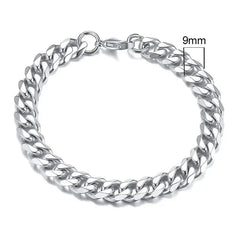 Vnox Mens Simple 3-11mm Stainless Steel Curb Cuban Link Chain Bracelets for Women Unisex Wrist Jewelry Gifts HASHTAG