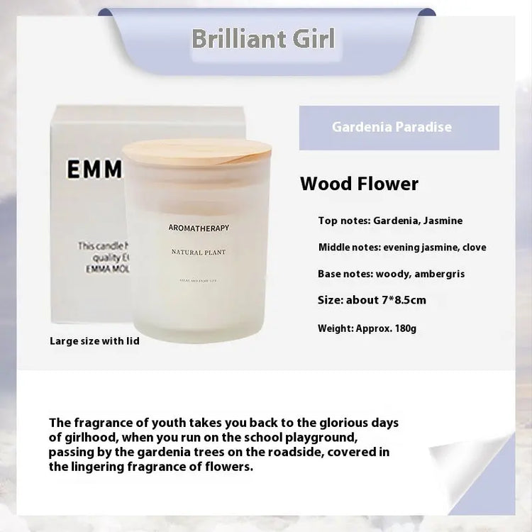 Scented Candles FIne Glass Jar Sealed With Wooden Lid Liebe - Making Life Easier