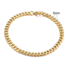 Vnox Mens Simple 3-11mm Stainless Steel Curb Cuban Link Chain Bracelets for Women Unisex Wrist Jewelry Gifts HASHTAG