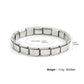Trendy Square Italy Stainless Steel Bracelets For Women Men HipHop Metal Italian Modules Stretchable Gift Birthday Party Jewelry - My Hashtag Shop