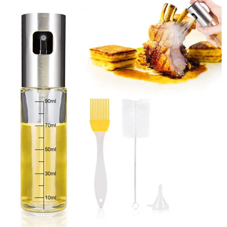 Stainless Steel Grill Cucina Cooking Oil Spray Bottle With Scale AliExpress