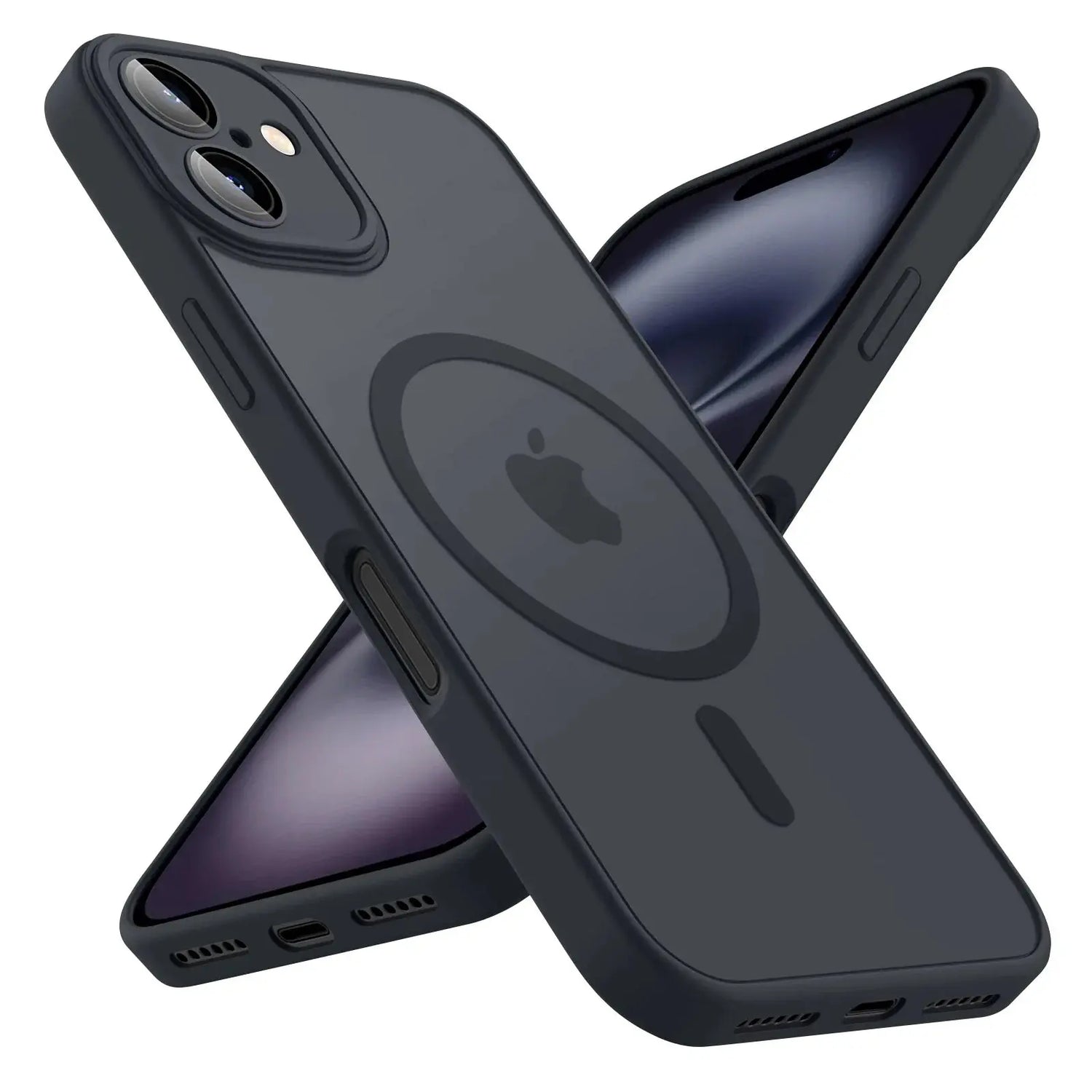 Custodia antiurto magnetica opaca traslucida di lusso per iPhone - My Hashtag Shop