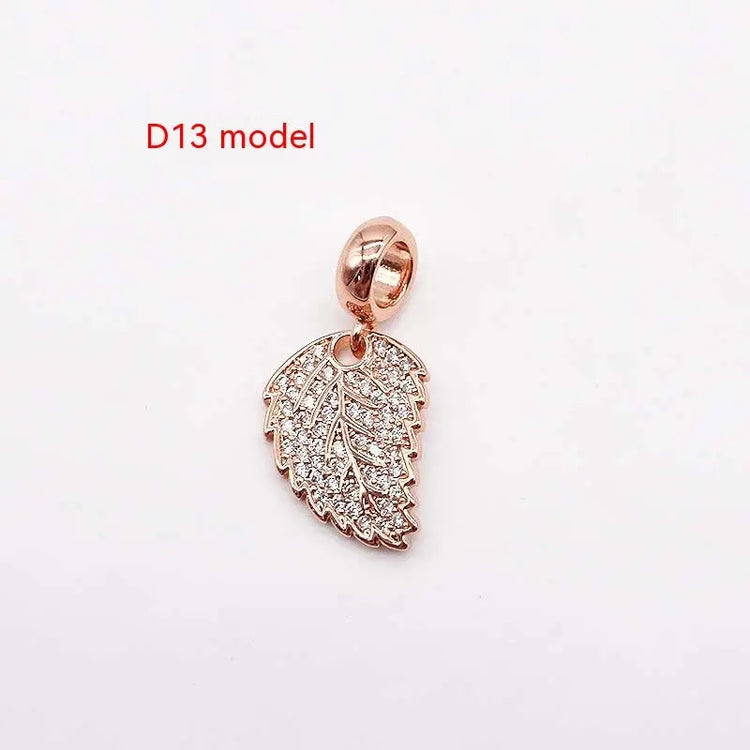 14K Gold Copper Plating Large Hole Spacer Bead Pendant Charms Liebe - Making Life Easier