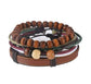 Leather Bracelet Men Multilayer Bead Bracelet Punk Wrap Bracelets for Women Vintage punk Men Jewelry AliExpress