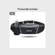 Luan Miao Sports Waist Pack - Black & White, Waterproof Polyester, Adjustable Strap, Multi-Pocket Design for Running, Hiking, and Fitness, Outdoor Gear | Adjustable Waist Pack | Durable Zipper Closure, Running Gear HASHTAG