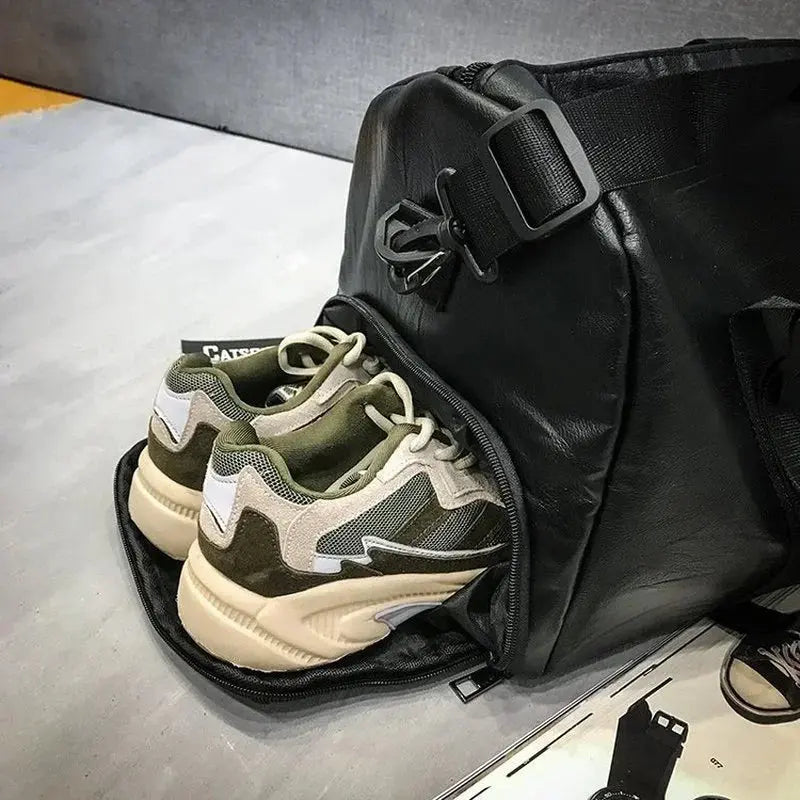 Gym Bag Leather Sports Bags Men for Shoes Training Fitness Yoga Travel Luggage Shoulder Sac De Sport Bag