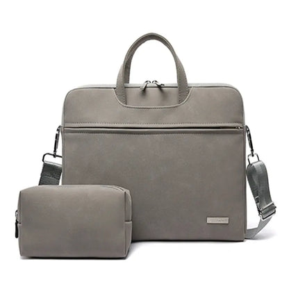 PU Leather Women Laptop Bag Notebook Carrying Case Briefcase For Macbook Air 13.3 14 15.6 Inch Men Handbags Shoulder Mouse Bag AliExpress