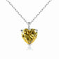 Simple Heart-shaped Zircon Pendant Necklace Versatile HASHTAG