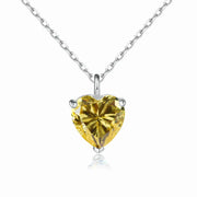 Simple Heart-shaped Zircon Pendant Necklace Versatile HASHTAG