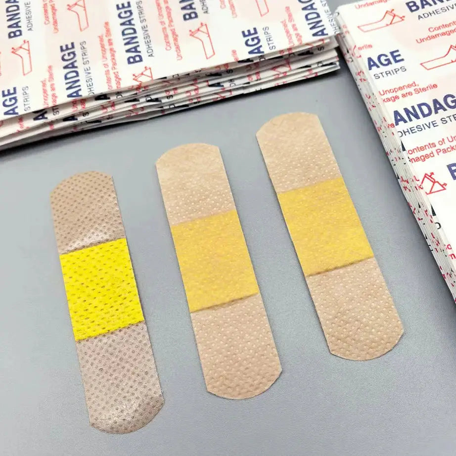 100Pcs Waterproof Breathable Cushion Adhesive Plaster Wound Hemostasis Sticker Band First Aid  Medical Gauze HASHTAG