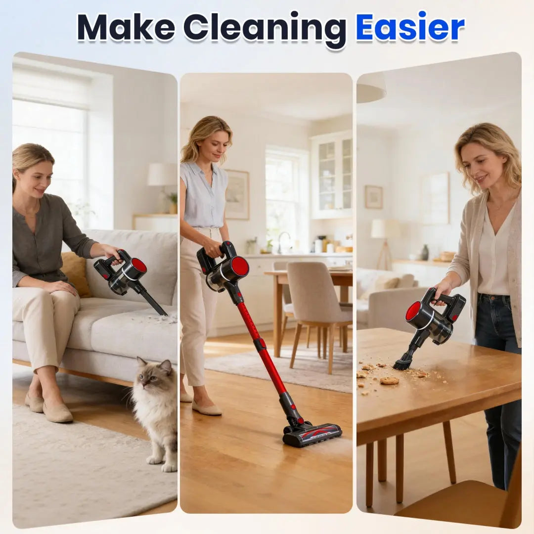 Cordless Vacuum Cleaner, Lightweight Stick Vacuum Household Anti-tangling And LED Light, Powerful Rechargeable Wireless Vacuum Cleaner AliExpress