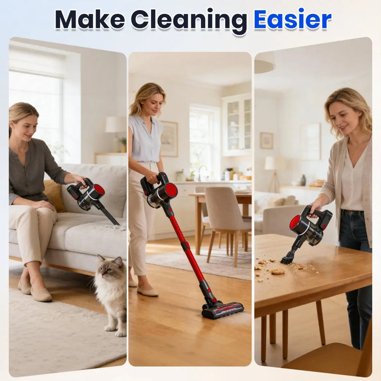 Cordless Vacuum Cleaner, Lightweight Stick Vacuum Household Anti-tangling And LED Light, Powerful Rechargeable Wireless Vacuum Cleaner AliExpress