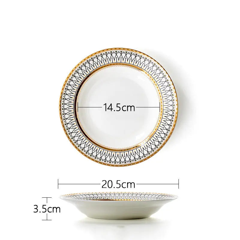 Porcelain net red plated dinner plate Liebe - Making Life Easier