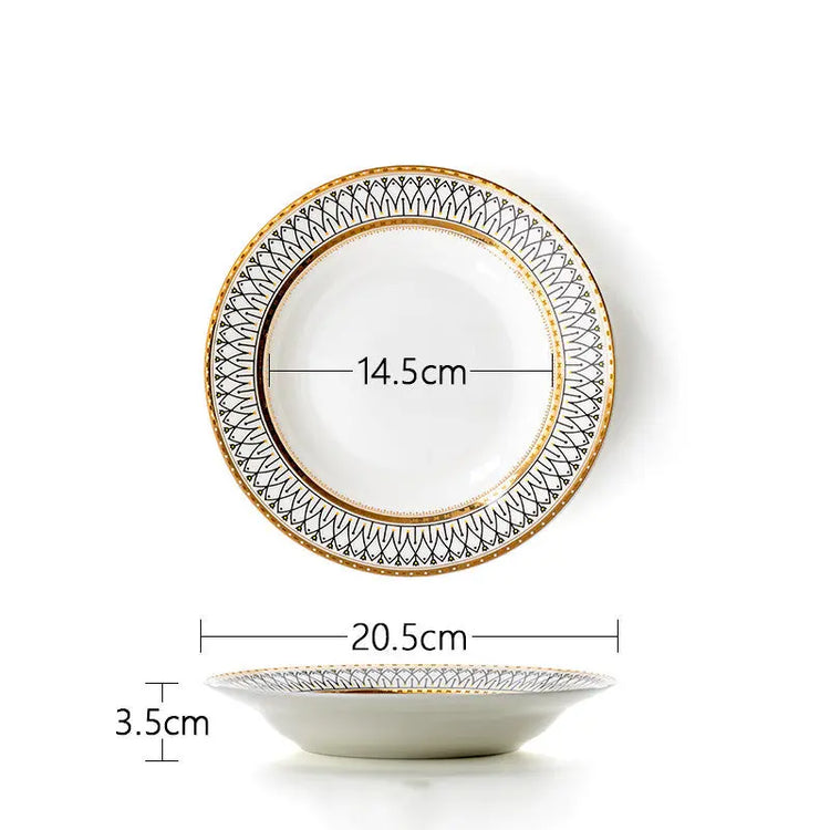 Porcelain net red plated dinner plate Liebe - Making Life Easier