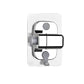 3 Modes Handheld Shower Head with Massage Brush Cotton Filters One-click Stop Water Saving High Pressure Showerhead for Bathroom