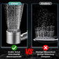 3 Modes Handheld Shower Head with Massage Brush Cotton Filters One-click Stop Water Saving High Pressure Showerhead for Bathroom - HASHTAG